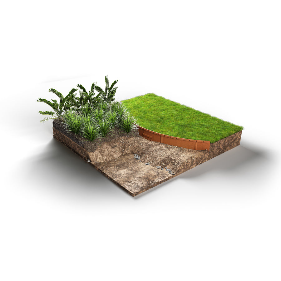 Straightcurve Flex Garden Edging Weathered 75mm - Pallet (70 pieces)