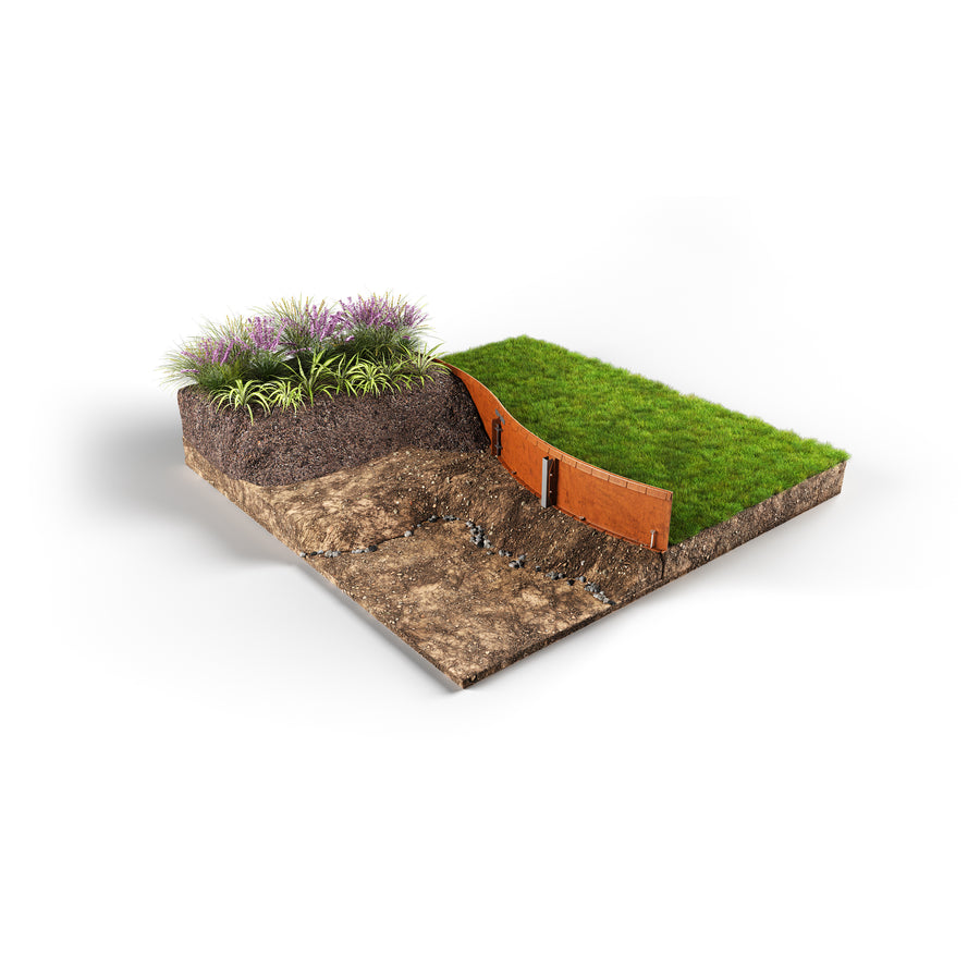 Straightcurve Flex Raised Garden Bed Weathered 240mm - Pallet (30 Pieces)